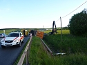 Umgekippter Lkw blockierte B4 (Foto: privat)