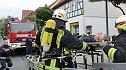 Feuerwehr&uuml;bung bei der Sparkasse (Foto: Ilka K&uuml;hn)