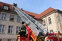 &Uuml;bung am Gymnasium (Foto: Feuerwehr Heiligenstadt)
