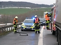 Schwerer Unfall auf der A38 (Foto: Feuerwehr Bleicherode)
