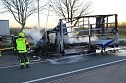 LKW brannte auf der Autobahn-Rastst&auml;tte (Foto: S.Dietzel / Feuerwehr)