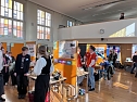 Beim Regionalentscheid "Jugend forscht" in der Mensa in der Nordhäuser Fachhochschule. (Foto: ssc) Beim Regionalentscheid "Jugend forscht" in der Mensa in der Nordhäuser Fachhochschule. (Foto: ssc)