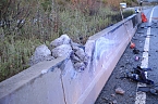 Bild: KKW kippt auf der A38 um (Foto: S.Dietzel)