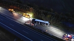 Bild: KKW kippt auf der A38 um (Foto: S.Dietzel)