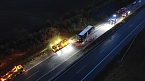 Bild: KKW kippt auf der A38 um (Foto: S.Dietzel)