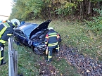 Unfall bei Aquaplaning und zu hoher Geschwindigkeit (Foto: S. Dietzel)