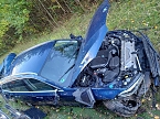 Unfall bei Aquaplaning und zu hoher Geschwindigkeit (Foto: S. Dietzel)