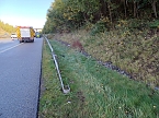 Unfall bei Aquaplaning und zu hoher Geschwindigkeit (Foto: S. Dietzel)