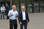 Th&uuml;ringens Innenminister Georg Maier stellte die Feuerwehrstatistik f&uuml;r das Jahr 2022 in der neuen Feuerwache in Nordhausen vor (Foto: agl)