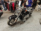 Peter Blei unterwegs auf der Motorradmesse (Foto: Peter Blei)