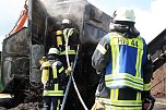 Schredder brannte (Foto: Feuerwehr Heiligenstadt)