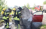 PKW-Brand (Foto: Feuerwehr Heiligenstadt)