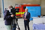 Th&uuml;ringens Innenminister Georg Maier stellte die Feuerwehrstatistik f&uuml;r das Jahr 2022 in der neuen Feuerwache in Nordhausen vor (Foto: agl)
