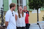 Fans und Cheftrainer des Th&uuml;ringer HC Herbert M&uuml;ller verabschieden neun Spitzenhandballerinnen in Bad Langensalza (Foto: Eva Maria Wiegand)