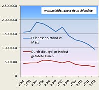 Bild: Bestand der Feldhasen...