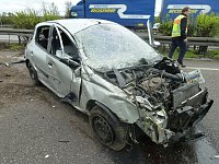 Bild: Unfall auf der Autobahn