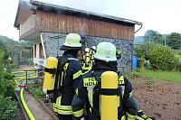 Bild: Gartenhaus brannte