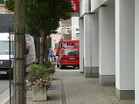Bild: Feuerwehr&uuml;bung bei der Sparkasse