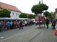 Bild: Feuerwehr&uuml;bung bei der Sparkasse