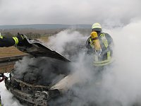 Bild: Auto ausgebrannt