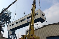 Neue Seilfahrtsbrücke wird montiert Bild: Neue Seilfahrtsbrücke wird montiert