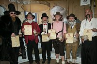 Bild: Die Bart-Weltmeister der Kategorie Kinn- und Backenb&auml;rte (vlnr.): Jeffrey Beard, Wolfgang Servay, Gilles Pollinien, Dieter Besuch, Norbert Topf und Patrick Langley.