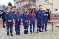 Bild: Leistungsspange von jungen Feuerwehrleuten erk&auml;mpft