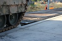 Bild: Panzer in Richtung Litauen verladen