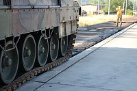 Bild: Panzer in Richtung Litauen verladen