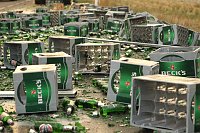 Bierlaster verunglückt Bild: Bierlaster verunglückt