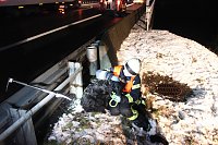 Bild: Transporter in der Mittelleitplanke