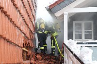 Bild: Dachstuhlbrand griff auf Nachbarh&auml;user &uuml;ber