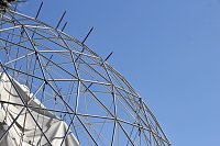 Bild: Aufbau des Umweltpavillions 
