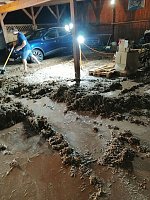 Bild: Feuerwehr im Einsatz nach Starkregen bei Breitenworbis