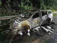 Bild: Ausgebrannter Dacia Logan