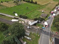 Bild: Unfall am Bahn&uuml;bergang: stundenlange Sperrung der Strecke