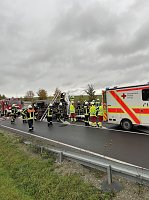 Bild: Unfall auf dem Autobahnzubringer