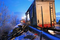 Bild: Lkw Brand auf der A38