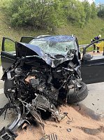 Bild: Unfall mit Schilderwagen auf der A 38