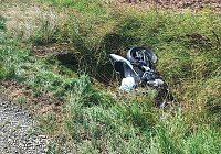 Bikerin bei Sturz schwer verletzt Bild: Bikerin bei Sturz schwer verletzt