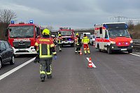 Bild: Autobahnunfall heute Vormittag