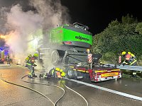 Bild: LKW-Brand auf der A38