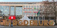 Bild: Peter Blei unterwegs in Magdeburg
