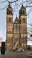 Bild: Peter Blei unterwegs in Magdeburg