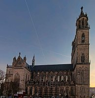 Bild: Peter Blei unterwegs in Magdeburg