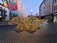 Bild: Peter Blei unterwegs in Magdeburg