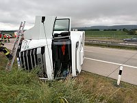 Bild: Lkw Unfall auf der A38