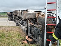Bild: Lkw Unfall auf der A38