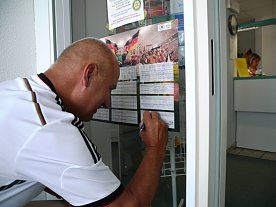 Bild: Tabelle im Warteraum