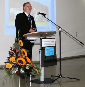 Bild: Prof. Beckmann beim 17. Kolloquium